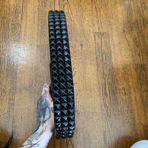 Hot Topic Black Studded Pyramid Belt